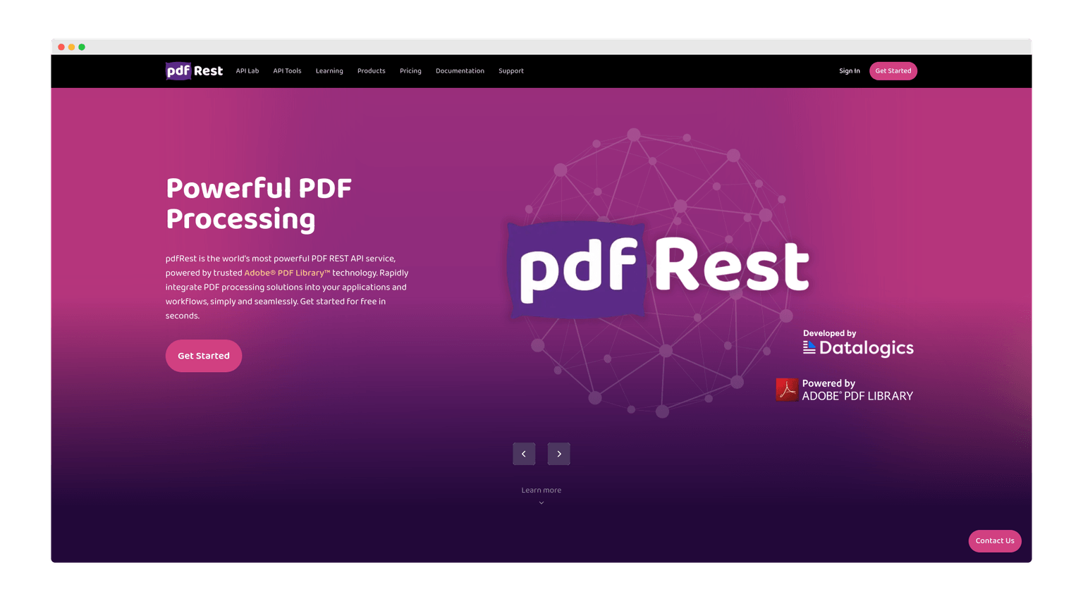 pdfrest website screenshot